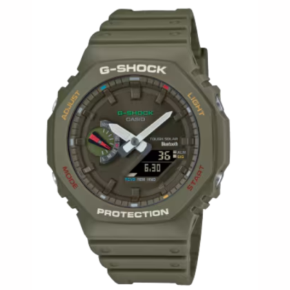 Casio G-Shock GA-B2100FC-3ADR Multicolor Accents Green Solar power Men Sport Watch 